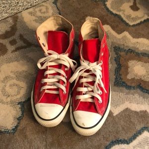 Red high top converse